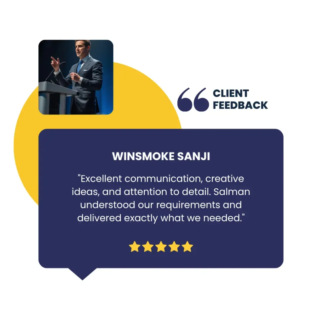 Feedback from one of my clients, Winsmoke sanji.